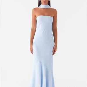 Peppermayo Sky Blue Strapless Dress